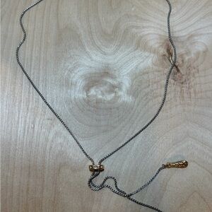 Gold and Silver Bolo Necklace